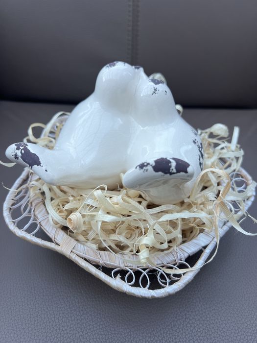 Wielkanocne zakochane ptaszki Home&you porcelana ceramika