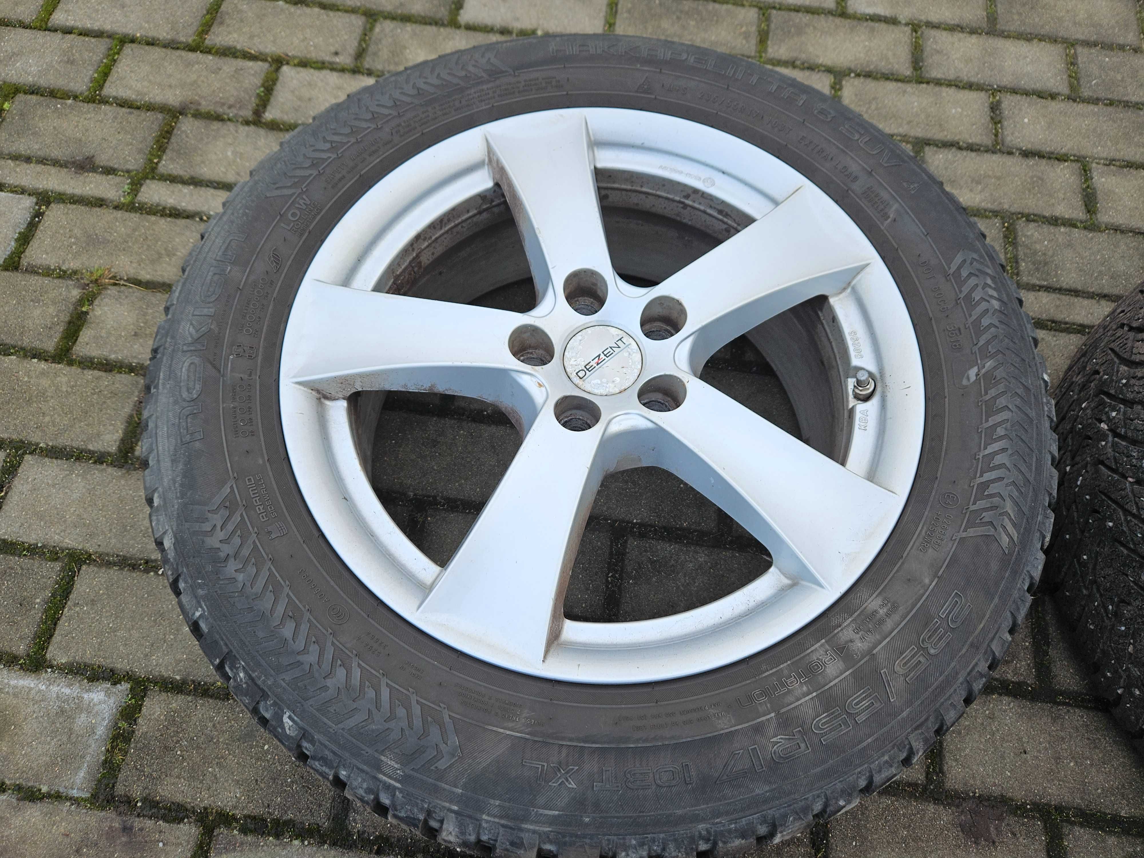 Koła felgi 17 opony zimowe 235/55/17 5x108 Ford bdb stan K61