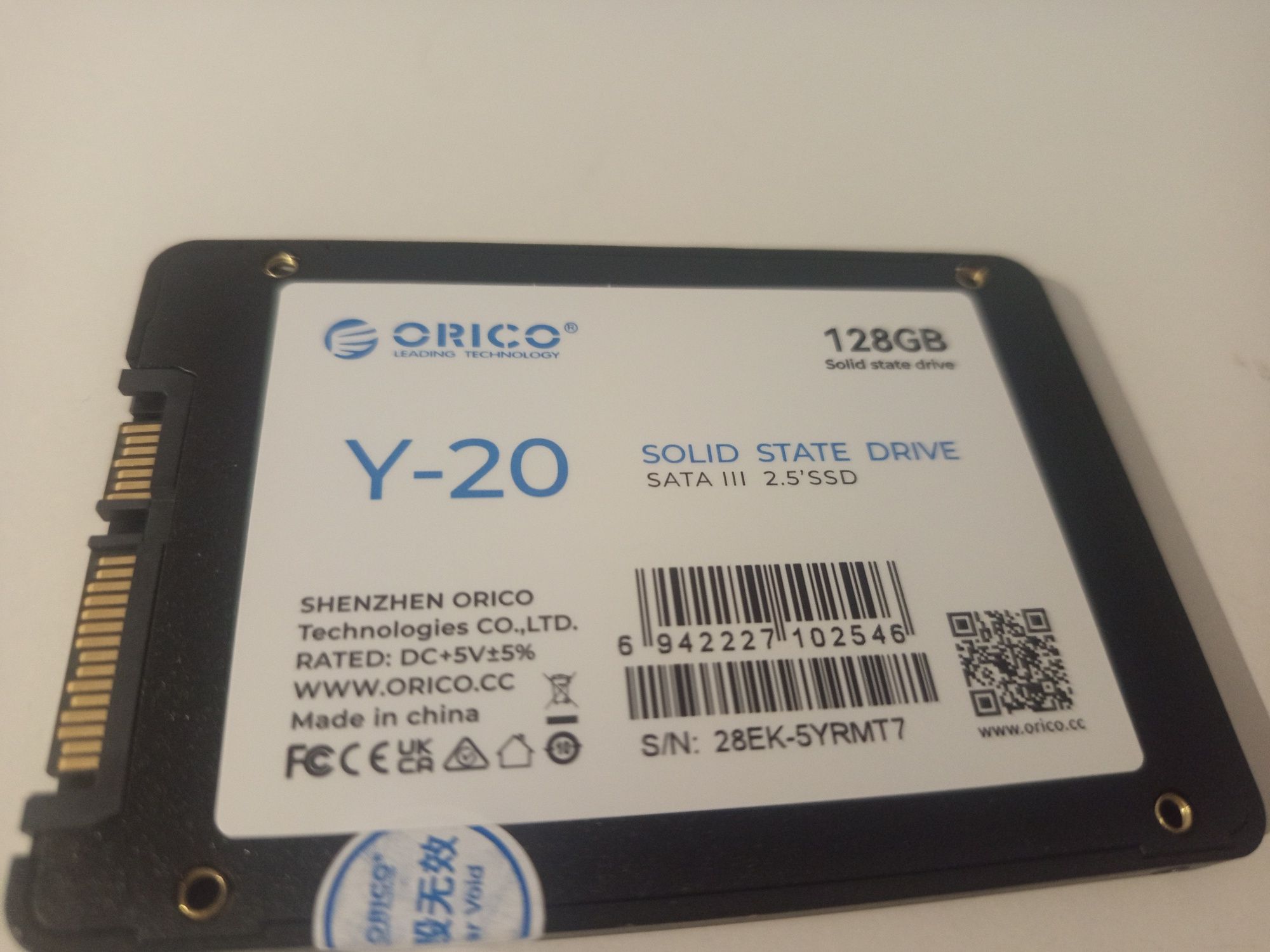 ORICO Y-20 SSD Wewnętrzny dysk pół przewodnikowy 128GB