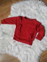 Czerwona bluza falbanki r. 92 98 Jeff&Co 100% bawełna