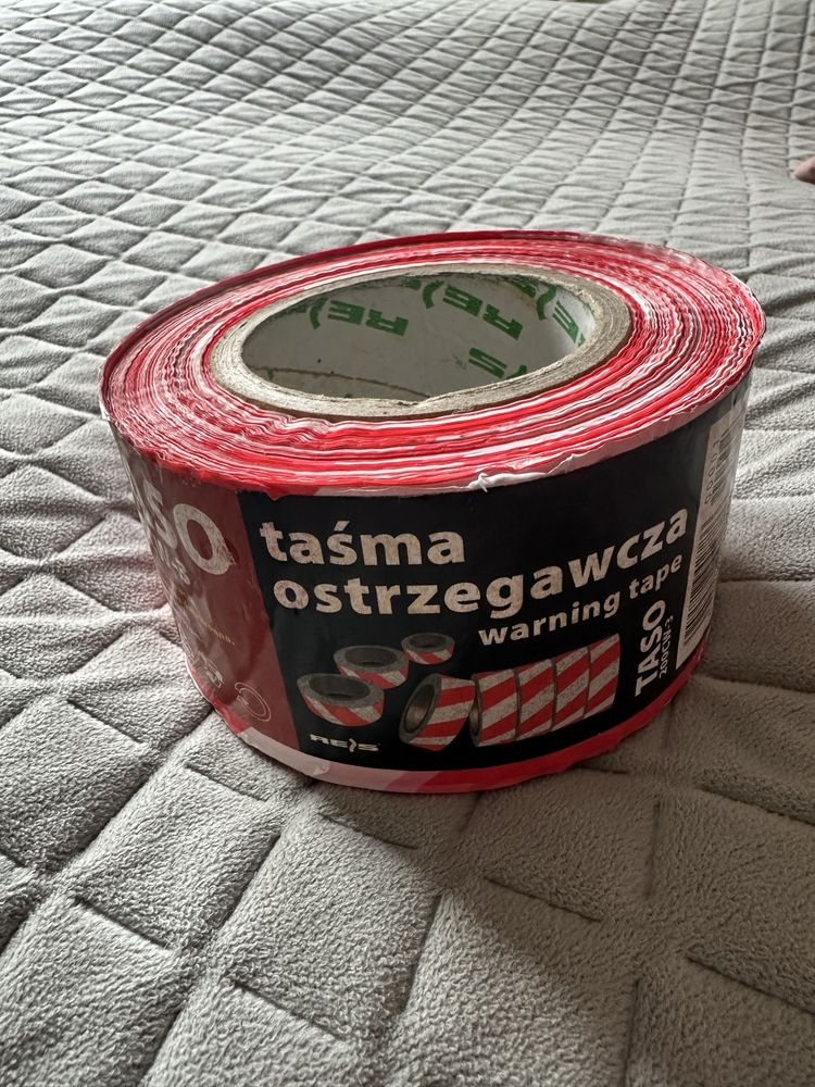 Taśma ostrzegawcza 200 metrów szerokość 70 mm nowa