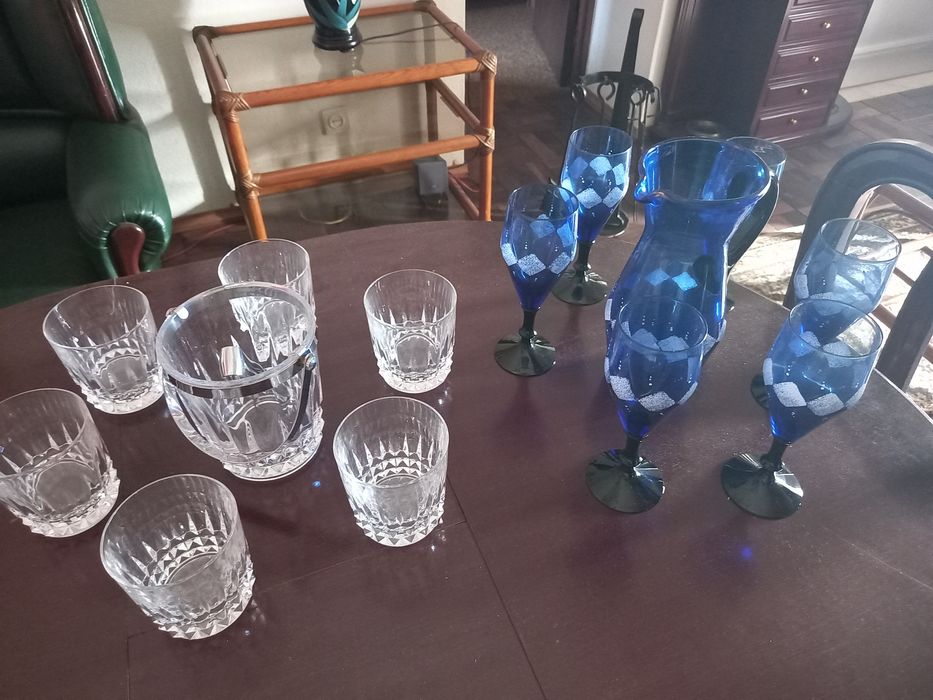 Conjuntos de cristal e vidro