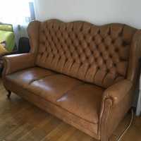 Kanapa, sofa pikowana Chesterfield zabytkowa