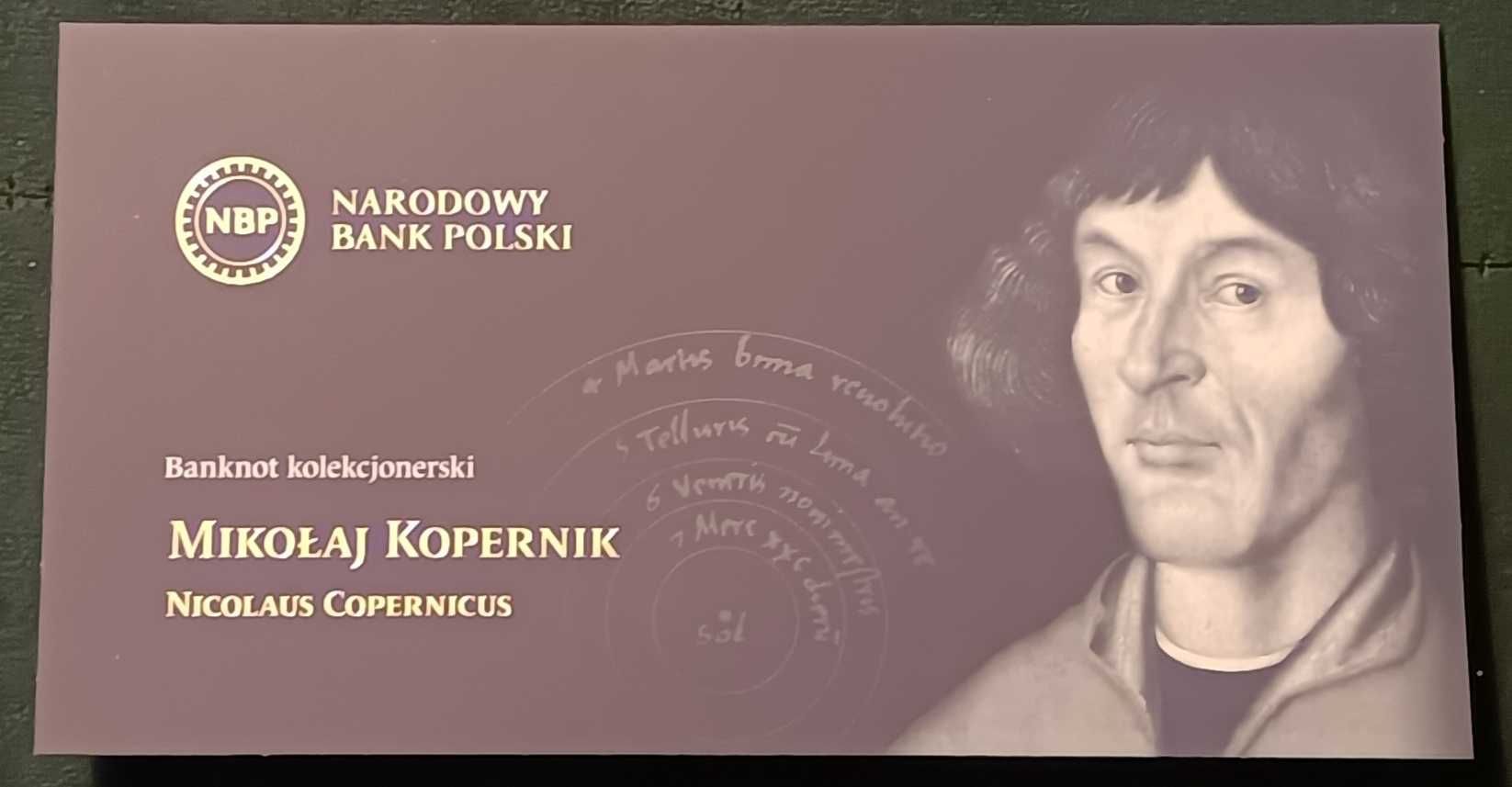 Polska 20 zł banknot kolekcjonerski Kopernik 2023r unc