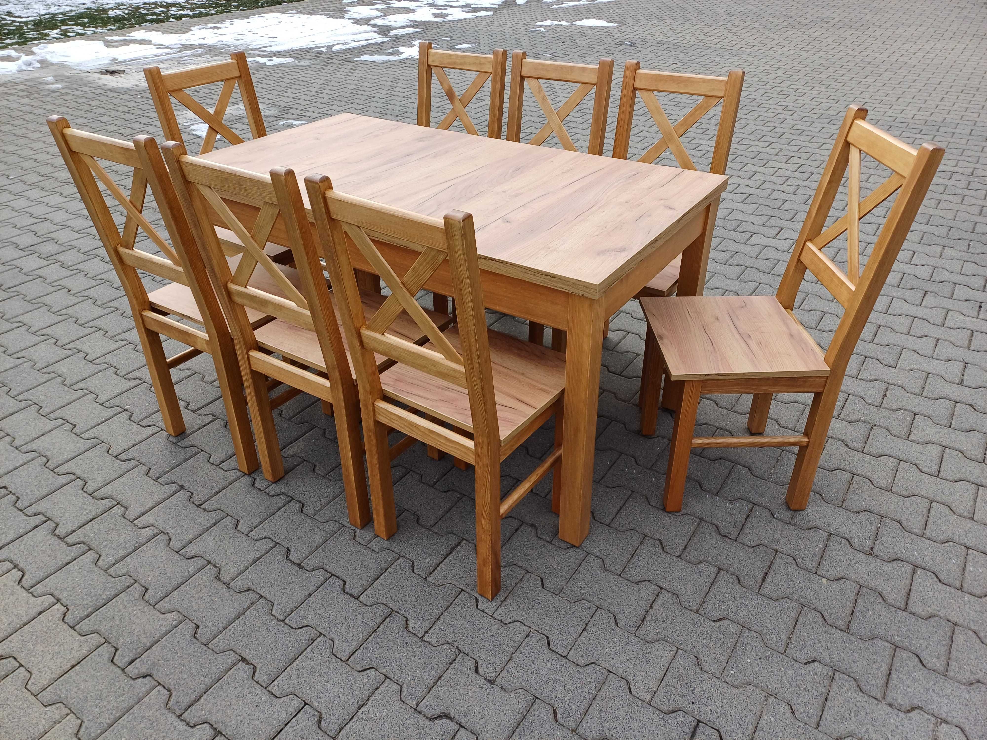 Stol 150x80 i 6 krzesel solidne krzesla tanio do baru restauracji nowe