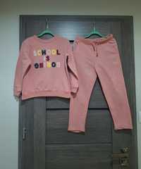 Dres 116 dla dziewczynki bluza i spodnie dresowe