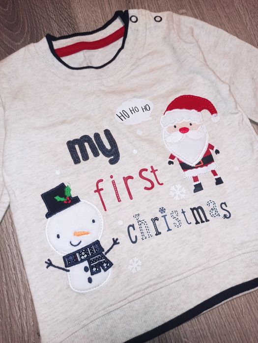 Новорічний светр, джемпер, світшот 6-9 місяців