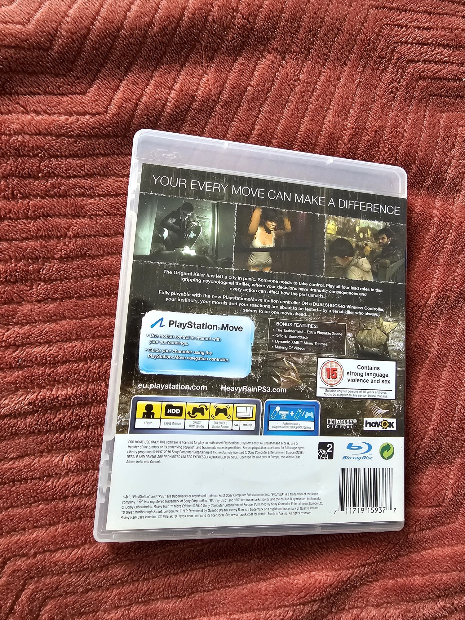 Heavy Rain Move Edition gra Playstation 3 PS3 PlayStation Move PS Move