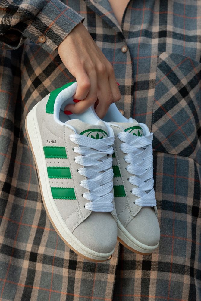 Кроссовки Adidas Campus Grey\Green