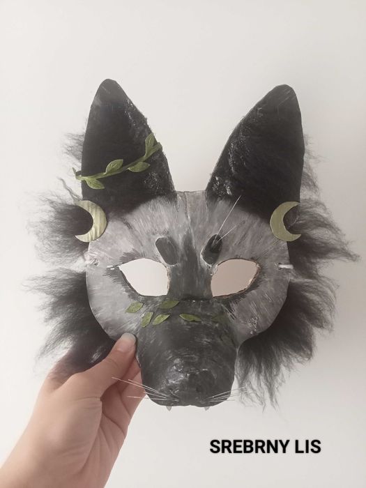 maska therian quadrobist srebrny lis