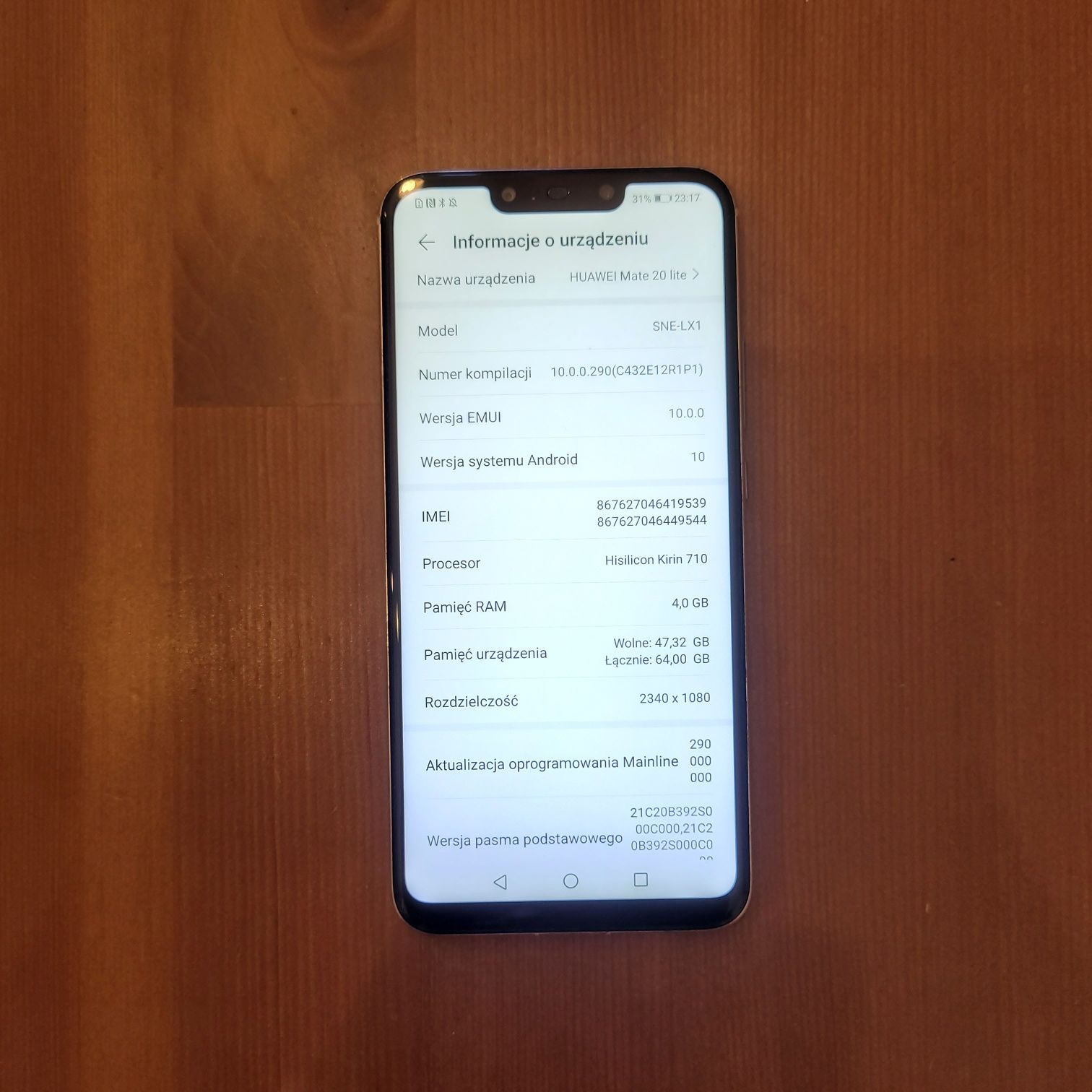 Huawei Mate 20 Lite 4/64GB – smartfon w dobrym stanie, duży zestaw