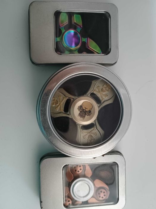 zestaw 3 metalowych spinerów