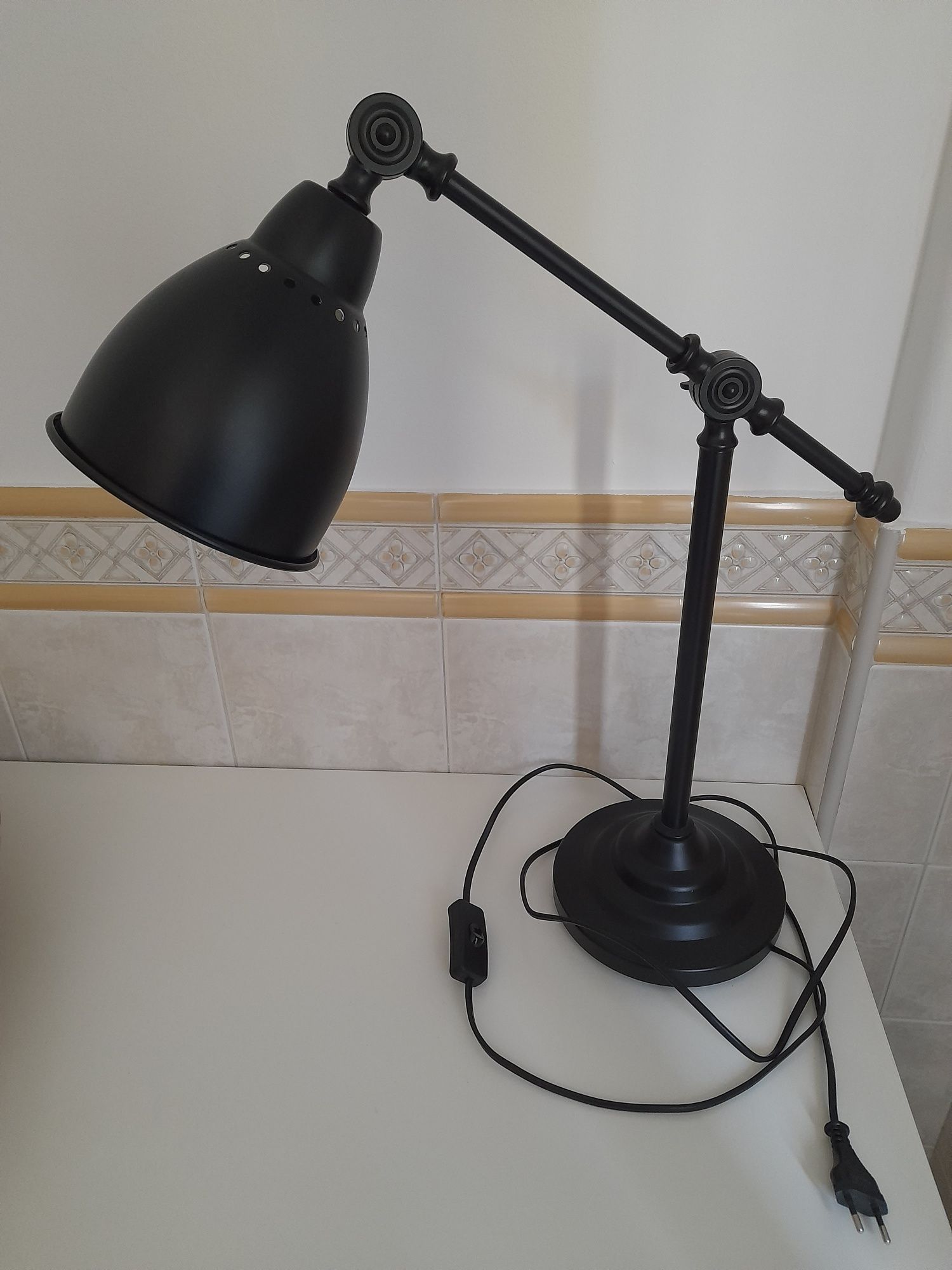 Candeeiro de secretária BAROMETER IKEA preto mate