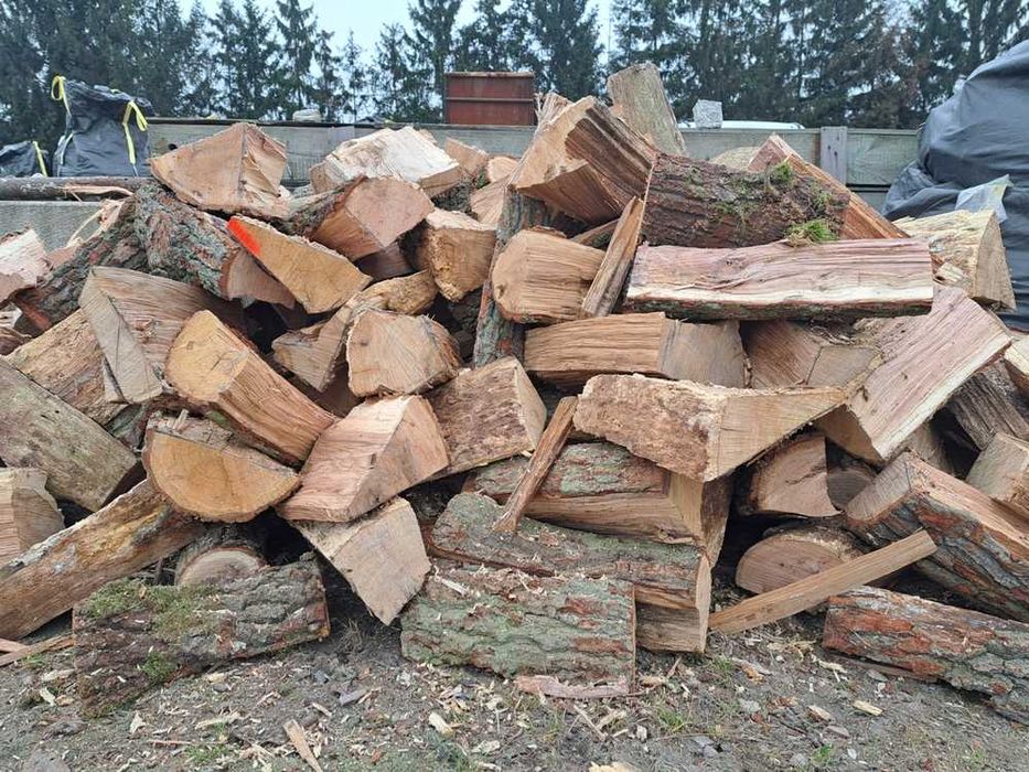 drewno liściaste twarde dąb, dębina, sezonowane