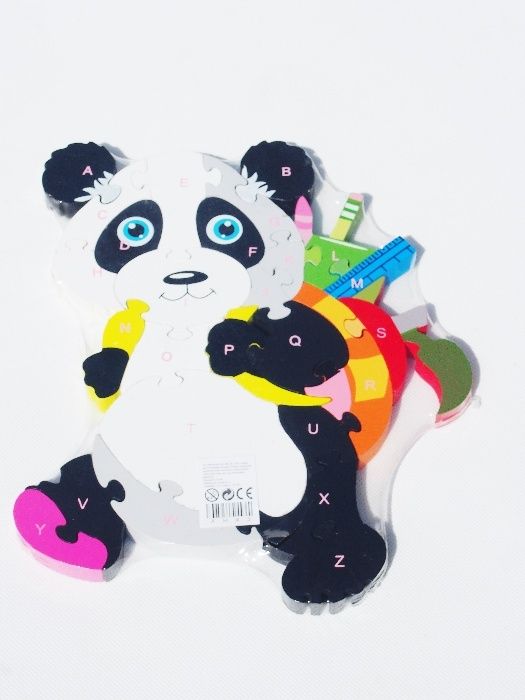 PUZZLE drewniane PANDA DUZA edukacyjne!