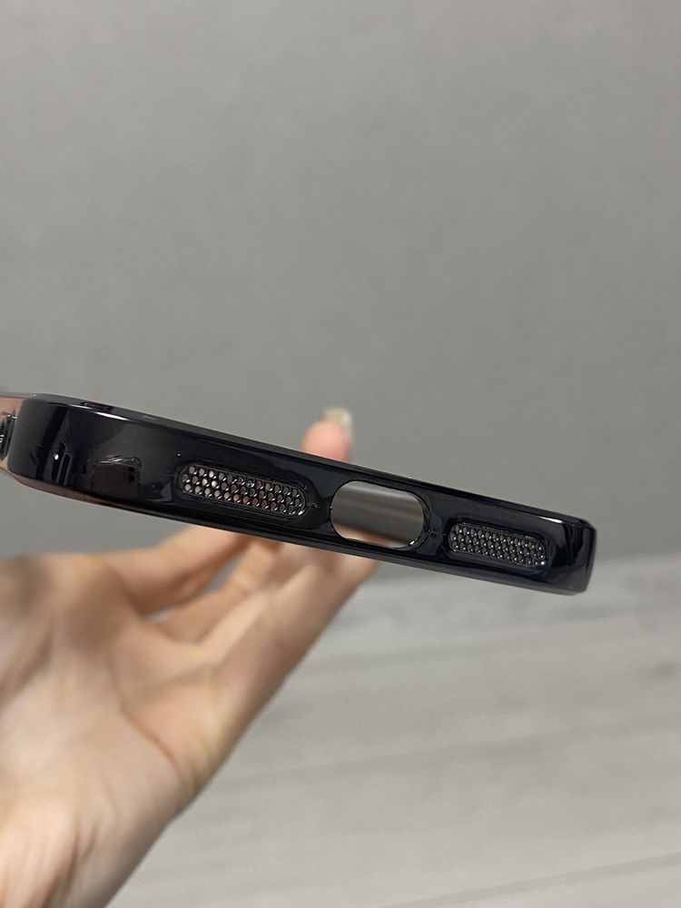 Чохол на айфон 11 iPhone прозорий чорний захист на камері  MagSafe