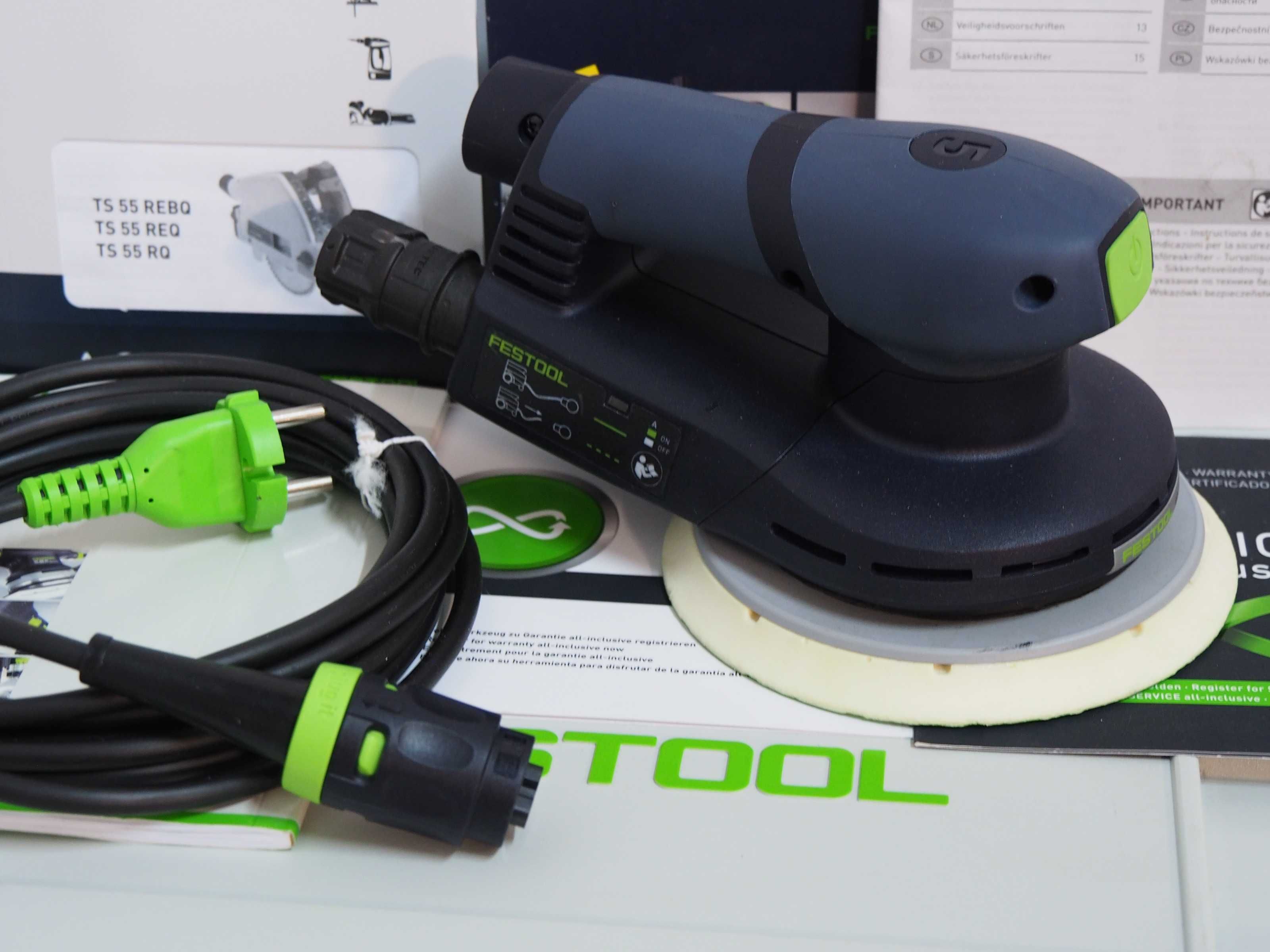 Zestaw narzedzi FESTOOL ETS EC 150/5 szlifierka+ kabel + dysk 150mm
