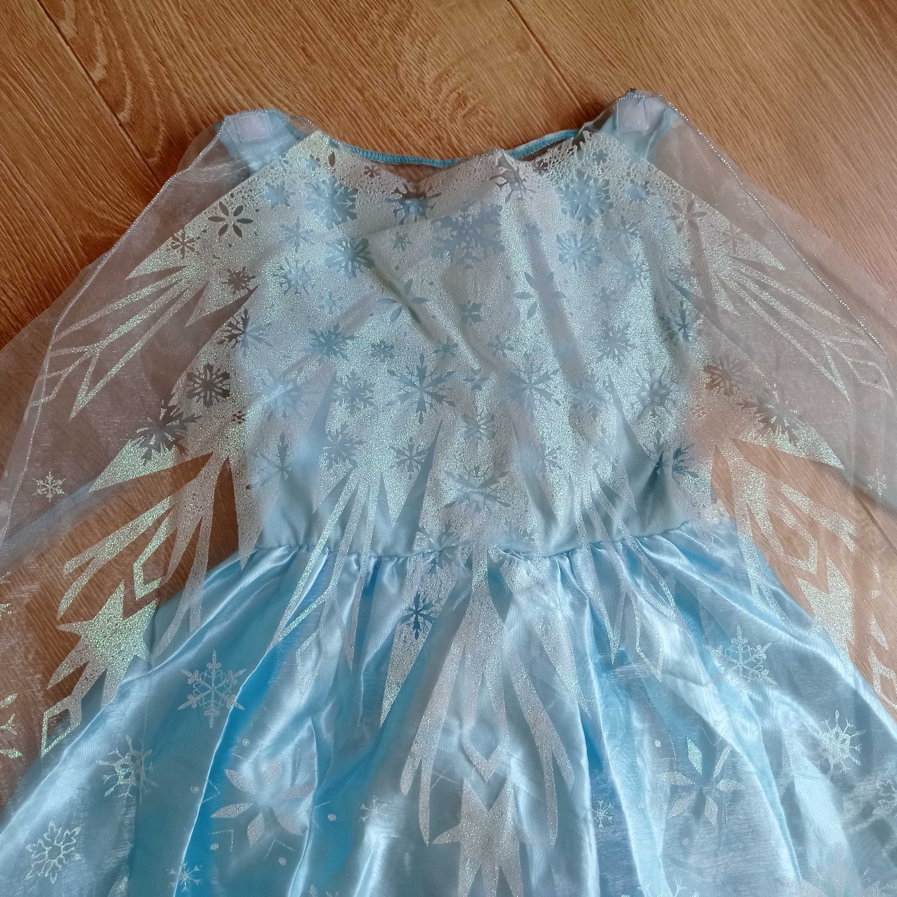 Disney przebranie Elsa Królowa śniegu 128cm strój karnawałowy 7-8 lat