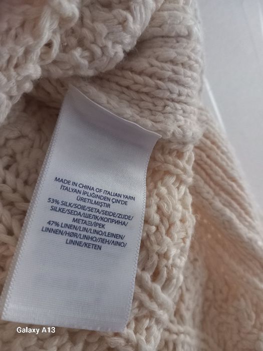 Ralph lauren sukienka sweterkowa M len jedwab