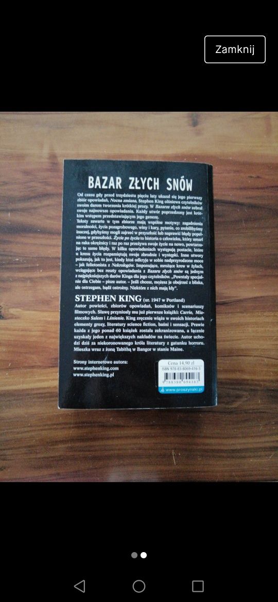 Książka Stephen King