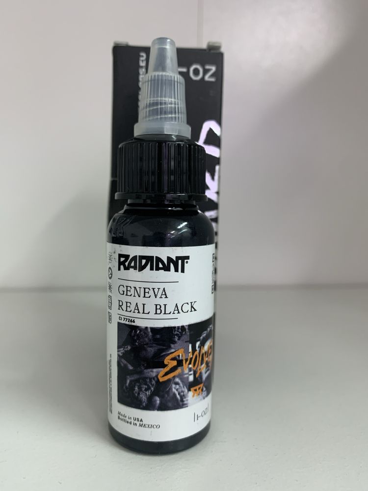 Tinta Radiant Evolved Geneva Real Black TATUAGEM TATTOO TATUAR