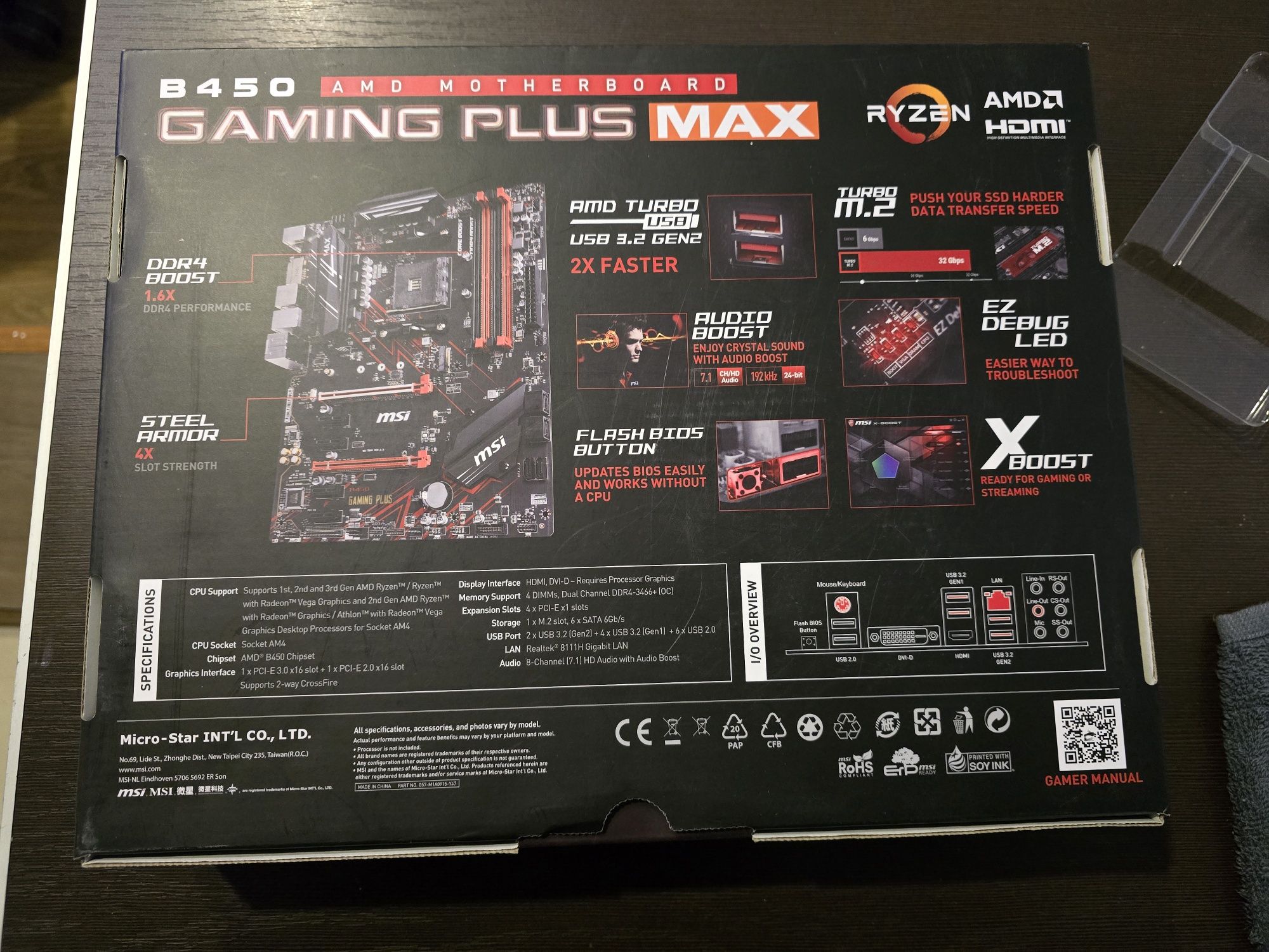 MSI B450 Gaming plus MAX AM4