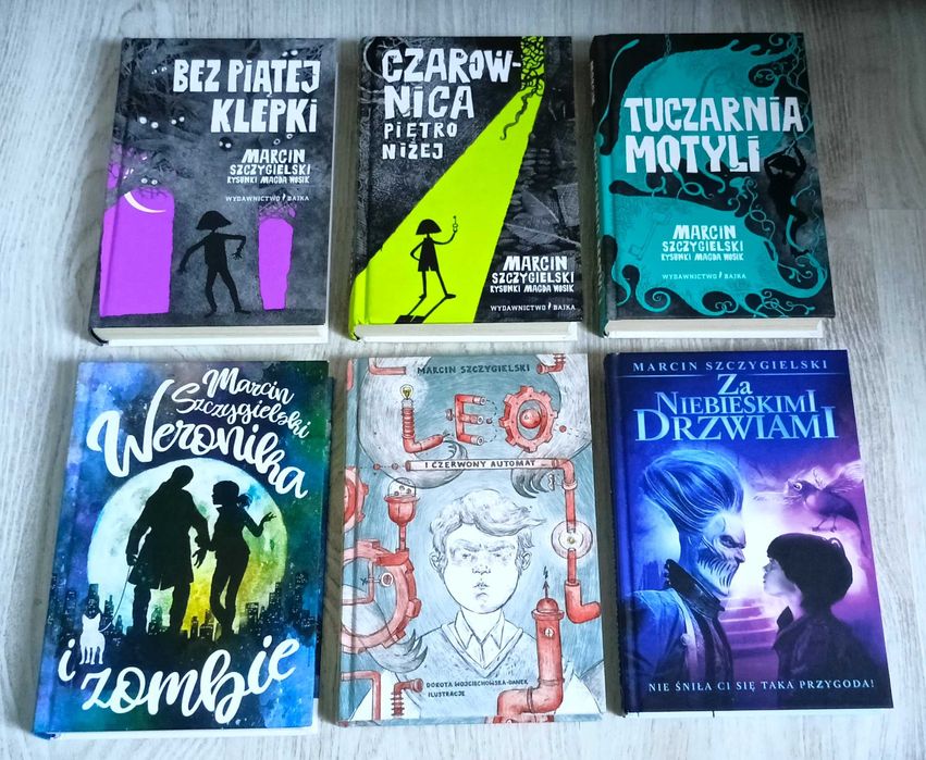 6x Szczygielski Za niebieskimi drzwiami Czarownica Tuczarnia motyli