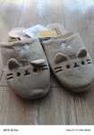 Nowe kapcie Pusheen 38 beżowe dziewczęce damskie