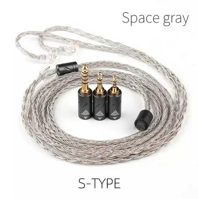 ⇒ QKZ Q1 MAX Grey - это 16и жильный кабель с сменными Jack 2.5/3.5/4.4