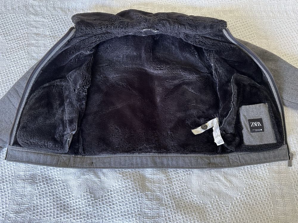 Чоловіча куртка дублянка з штучним хутром Zara