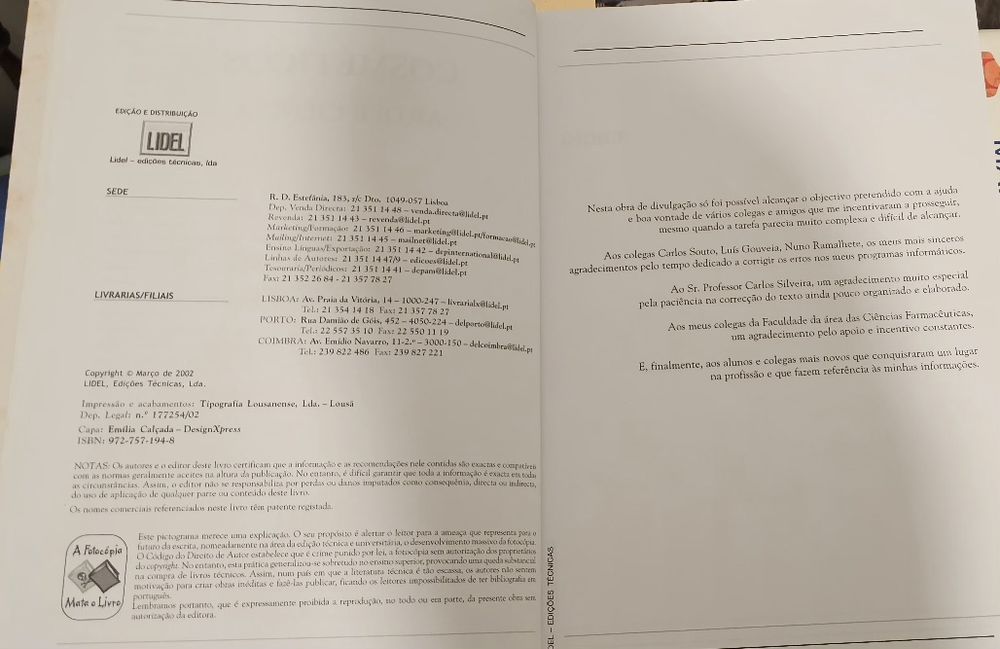 Livro de cosméticos Arte e Ciência