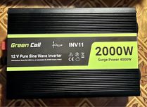 Інвертор Green Cell 12v-230v 2000/4000 Чиста синусоїда