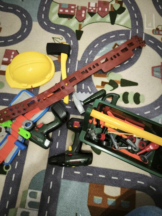 Skrzynka z narzędziami 2 wiertarki dla dzieci