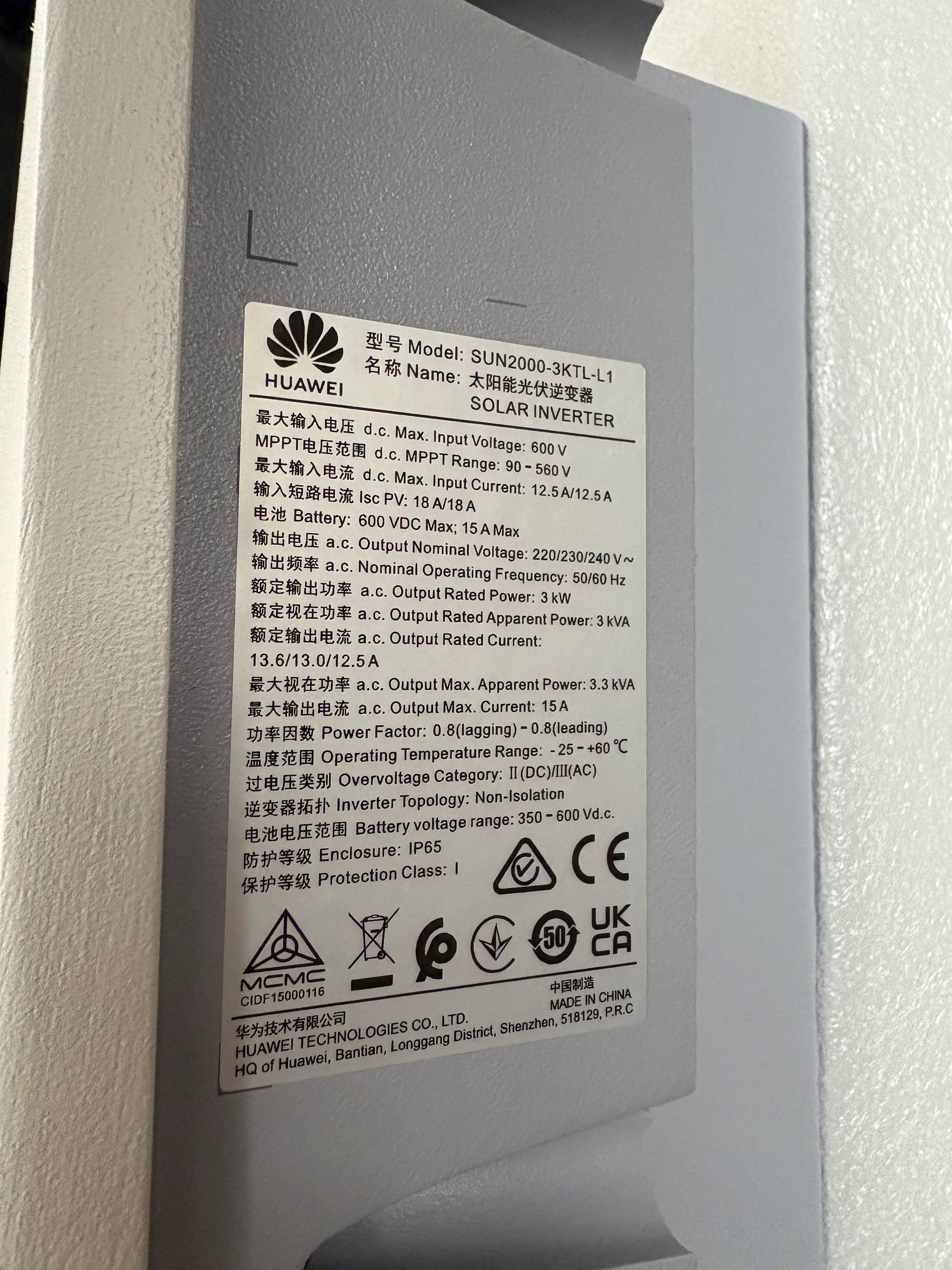 Inversor huawei 3kw