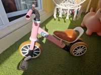 Rower rowerek trójkołowy biegowy z pedałami 2w1 Różowy Ecotoys