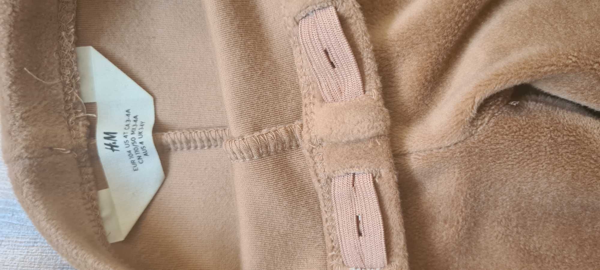 H&M Spodnie legginsy grubsze pluszowe rozmiar 104