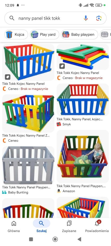 Tikk tokk kojec dla dzieci nany panel 10 +2 gratis