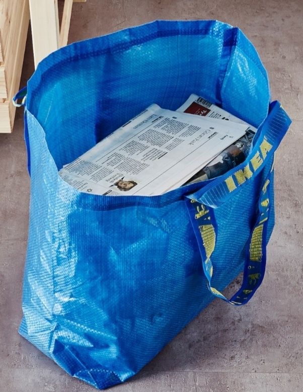 1zł wysyłka Torba 36l IKEA 3sztuki zestaw niebieska mocna i trwała