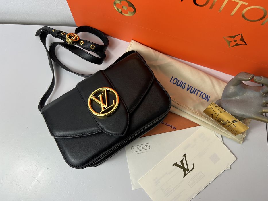 Skórzana torebka Louis Vuitton Pont 9 Premium skóra natur LV Premium
