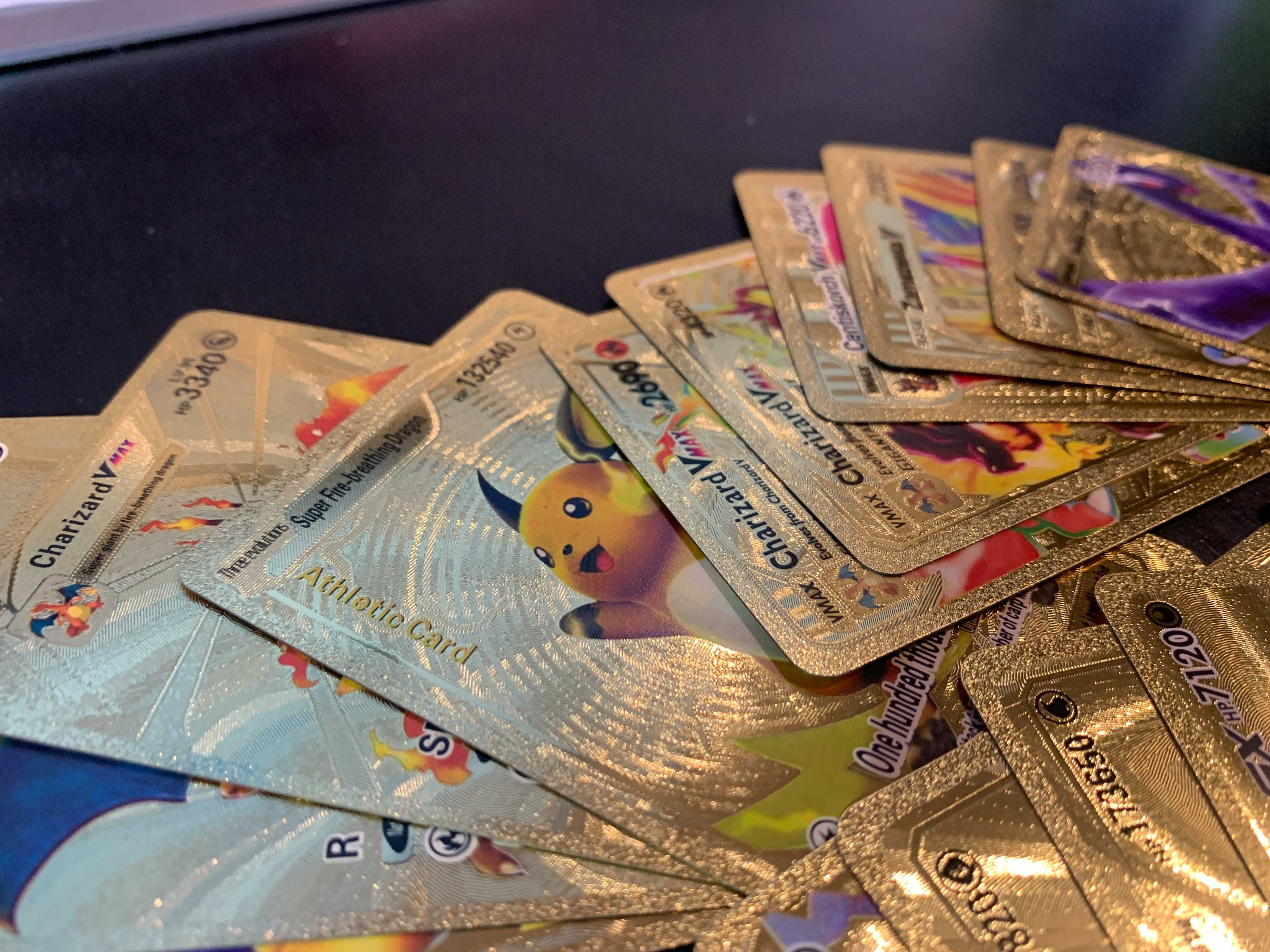 Zestaw Kart Uno Flip i Karty złote metalizowane Pokemon