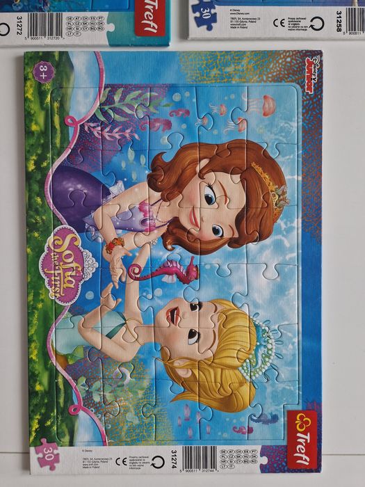 Puzzle Kraina Lodu, Mała Syrenka, Księżniczka Zosia