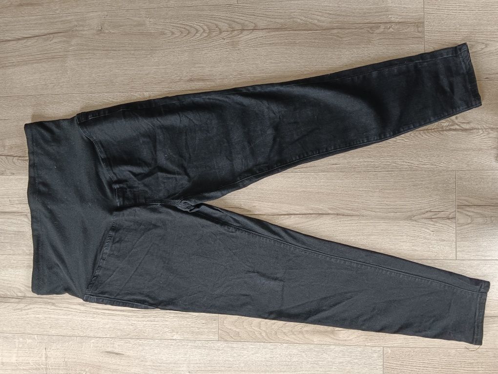 Spodnie ciążowe czarne jeansy rozmiar L