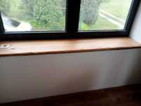 Parapety , blaty z litego drewna