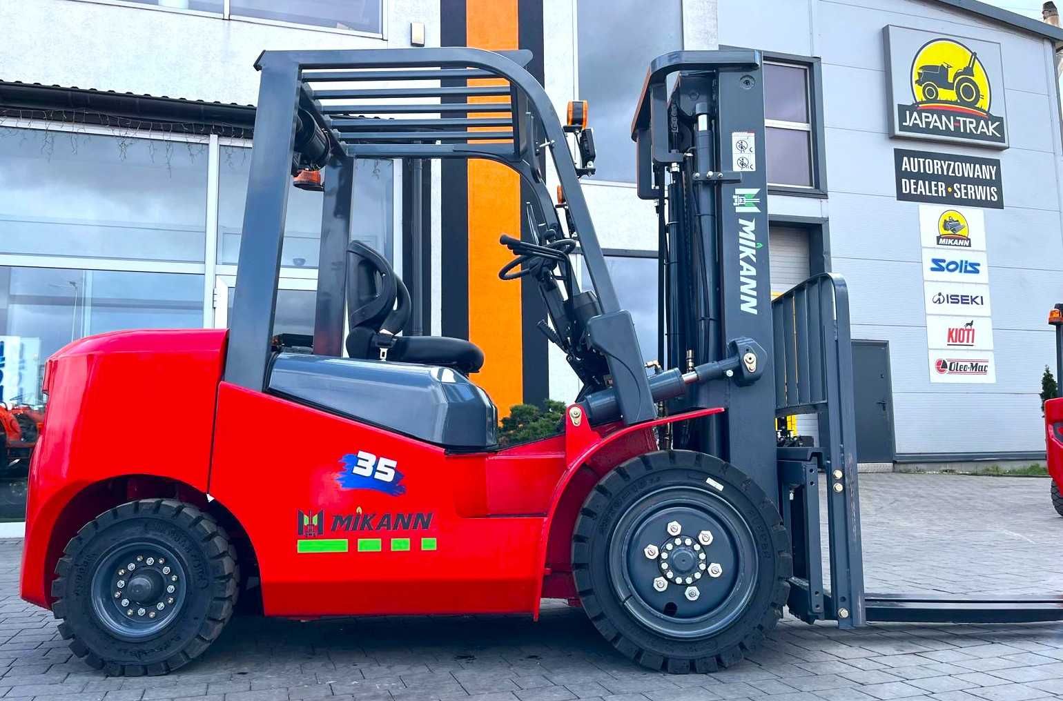 Wózek Widłowy 3,5T MIKANN, Maszt 4.5m,Triplex, Diesel , Japan Trak