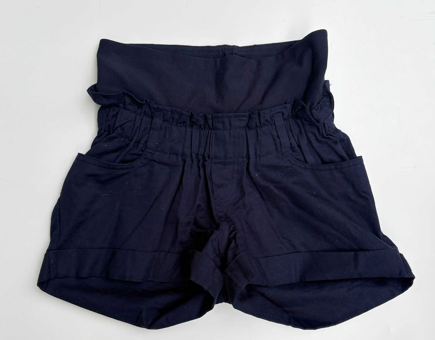 Spodenki H&M Mama Granatowe Ciążowe Szorty XS 34
