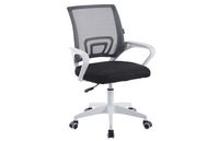 Крісло для комп'ютера офісне Vertigo біле+чорне стілець на коліщатках