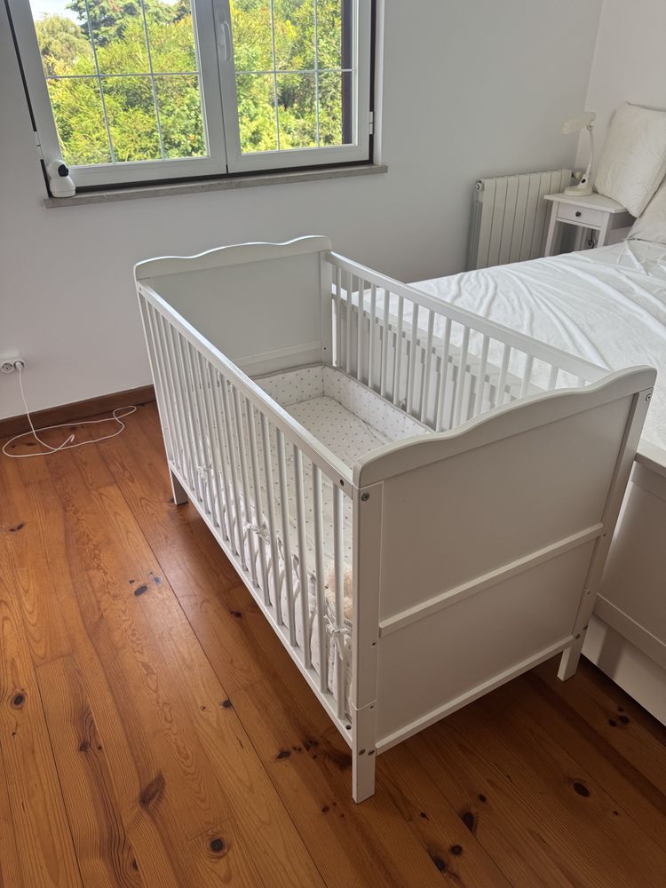 Berço IKEA 60x120 +  colchão espuma