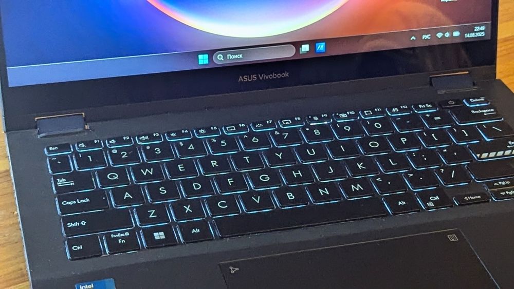 Asus s14 flip 10 ядер 1220p, м2 nvme 128gb, 8gb ram