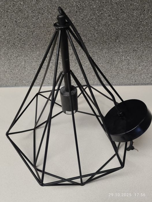 Żyrandol czarny loft