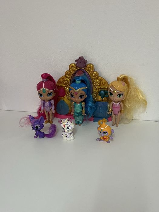 Conjunto 3 bonecas e animais de estimação Shimmer e Shine